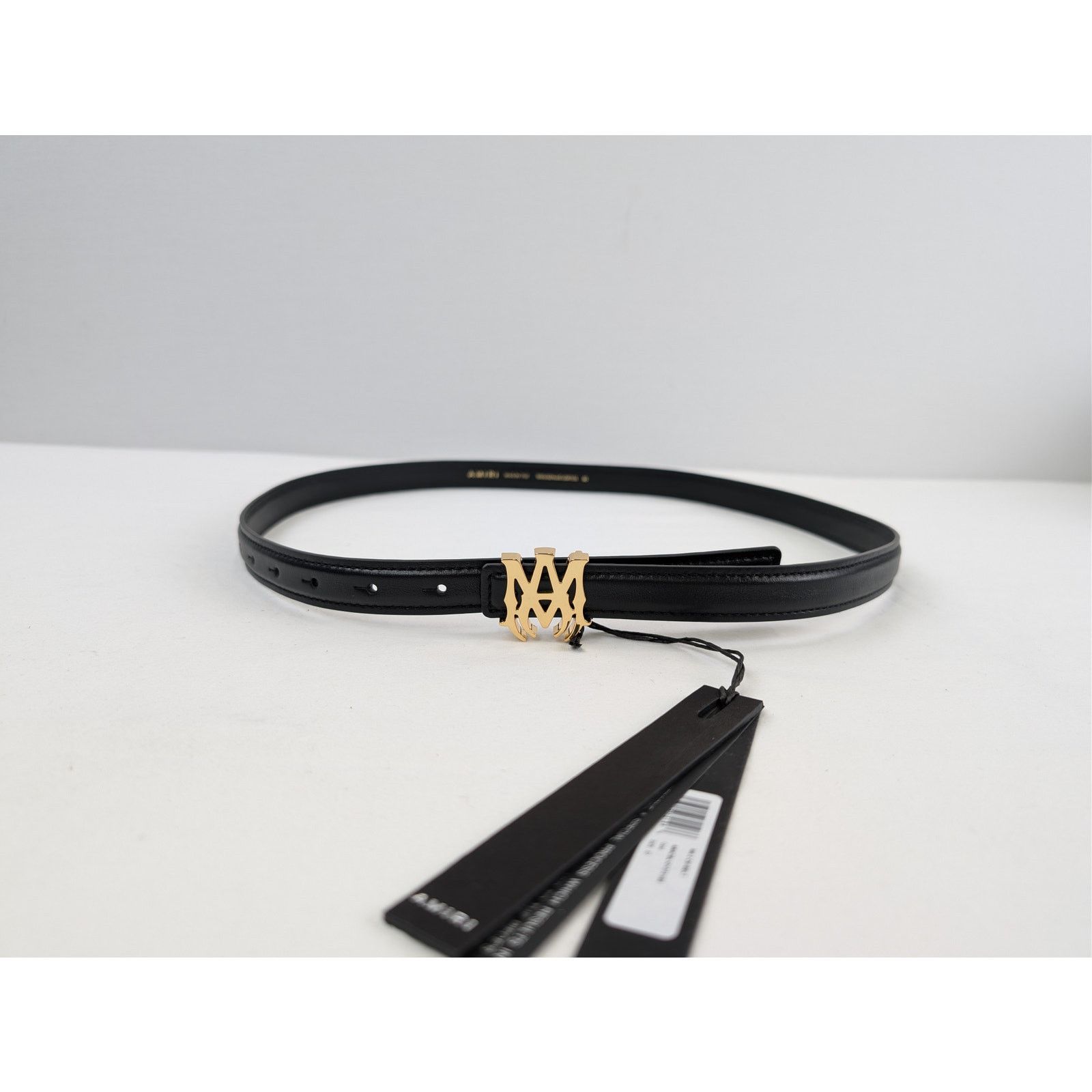 Amiri o1rshd1 Size: 85cm / MA 2 Cm Belt in Gold/Black Size 34 - 4 Thumbnail