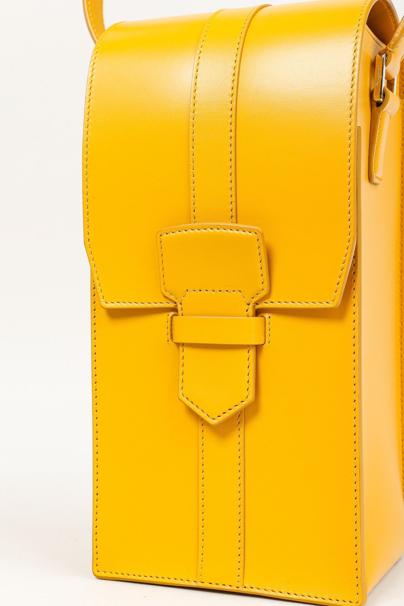 Salvatore Ferragamo Salvatore Ferragamo Leather Long Structured Crossbody Bag Size ONE SIZE - 5 Thumbnail