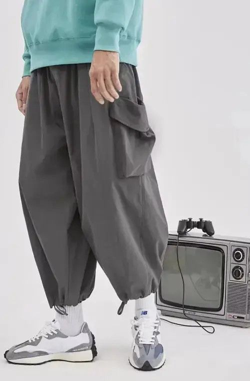 Japanese Brand 20AW Indigo Union Japan Grey Oversized Americana Pants Size US 32 / EU 48 - 3 Thumbnail