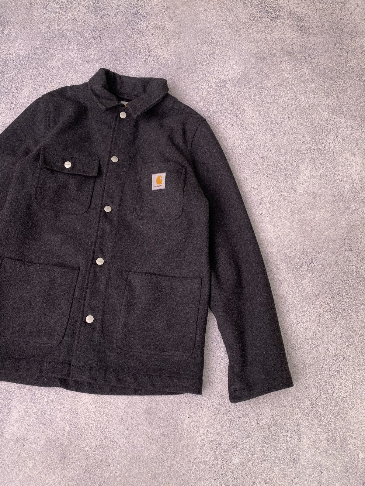 Carhartt × Vintage Vintage Carhartt woolen gil grey Coat Size US L / EU 52-54 / 3 - 2 Thumbnail