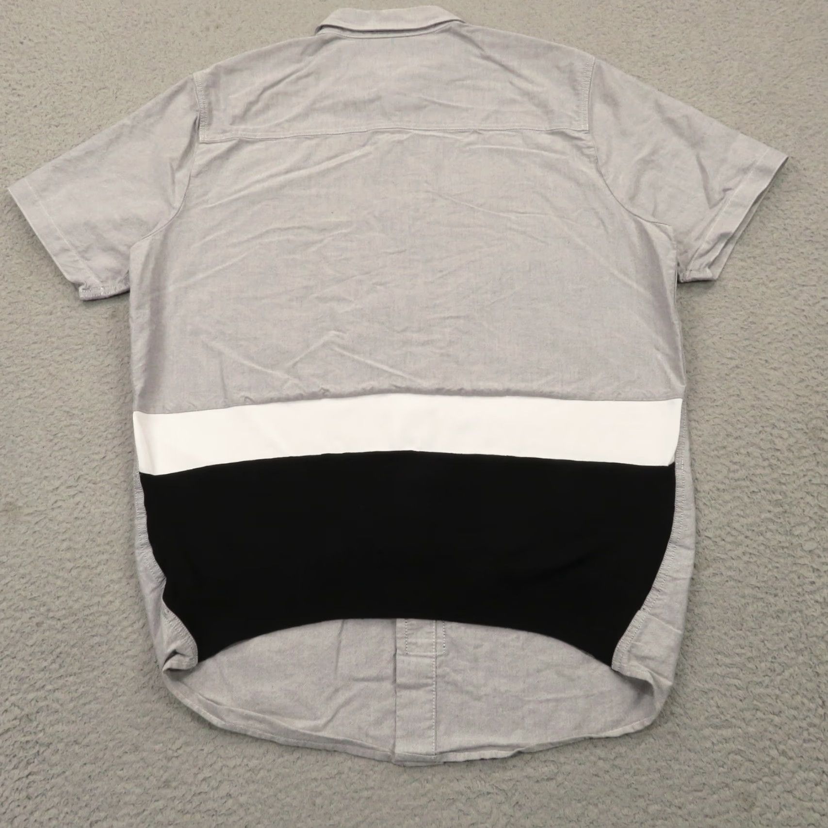 Alexander Wang Alexander Wang Shirt Mens XL Grey Chambray Snap Button Wool Band High Low Button Size US XL / EU 56 / 4 - 4 Thumbnail