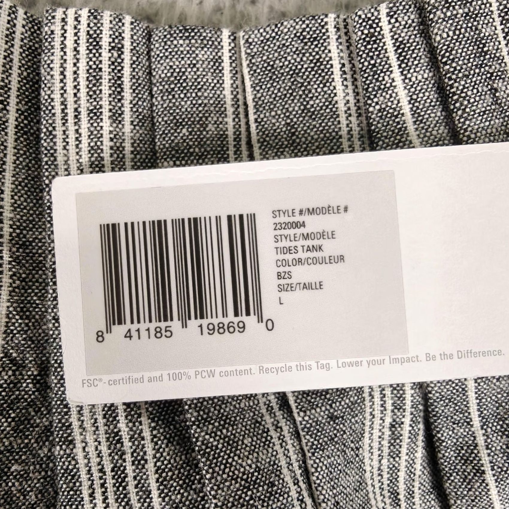 Outerknown Outerknown Womens Large Tank Top Gray White Stripe Linen Cotton Adjustable Size L / US 10 / IT 46 - 4 Thumbnail