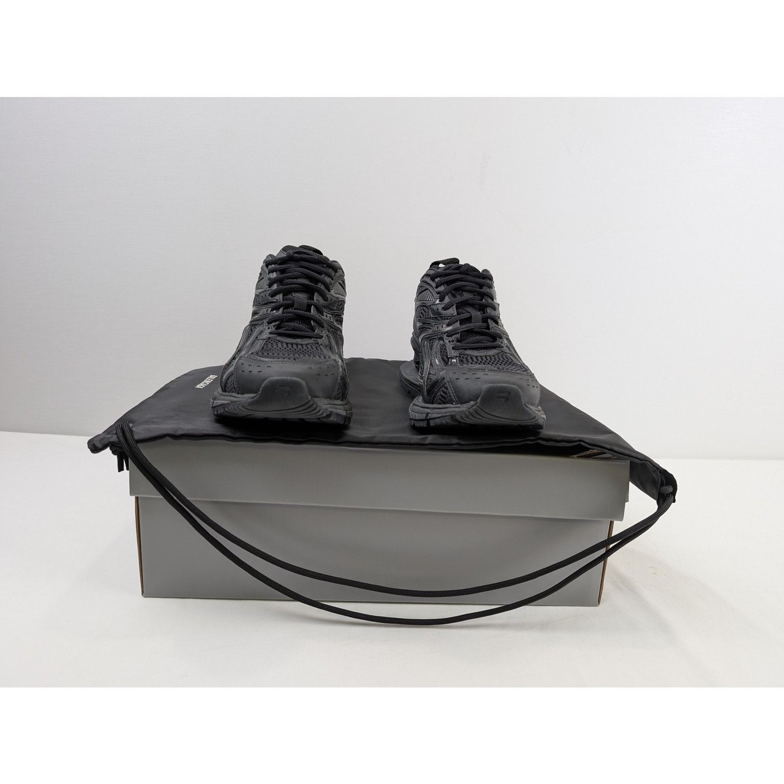 Balenciaga o1rshd1 Mesh Rubber Single X-Pander Sneakers in Black Size US 9 / EU 42 - 19 Thumbnail