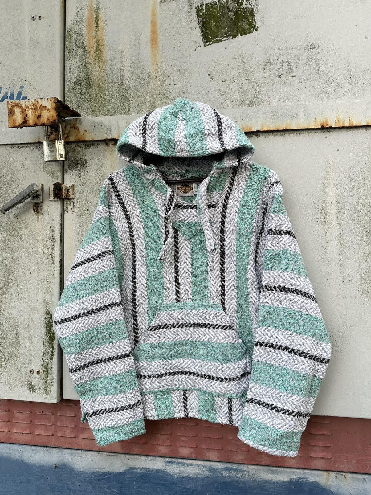 Earth Ragz 👹Vintage Earth Ragz Mexican Baja Drug Rug Pullover Jacket Size US M / EU 48-50 / 2 - 2 Thumbnail