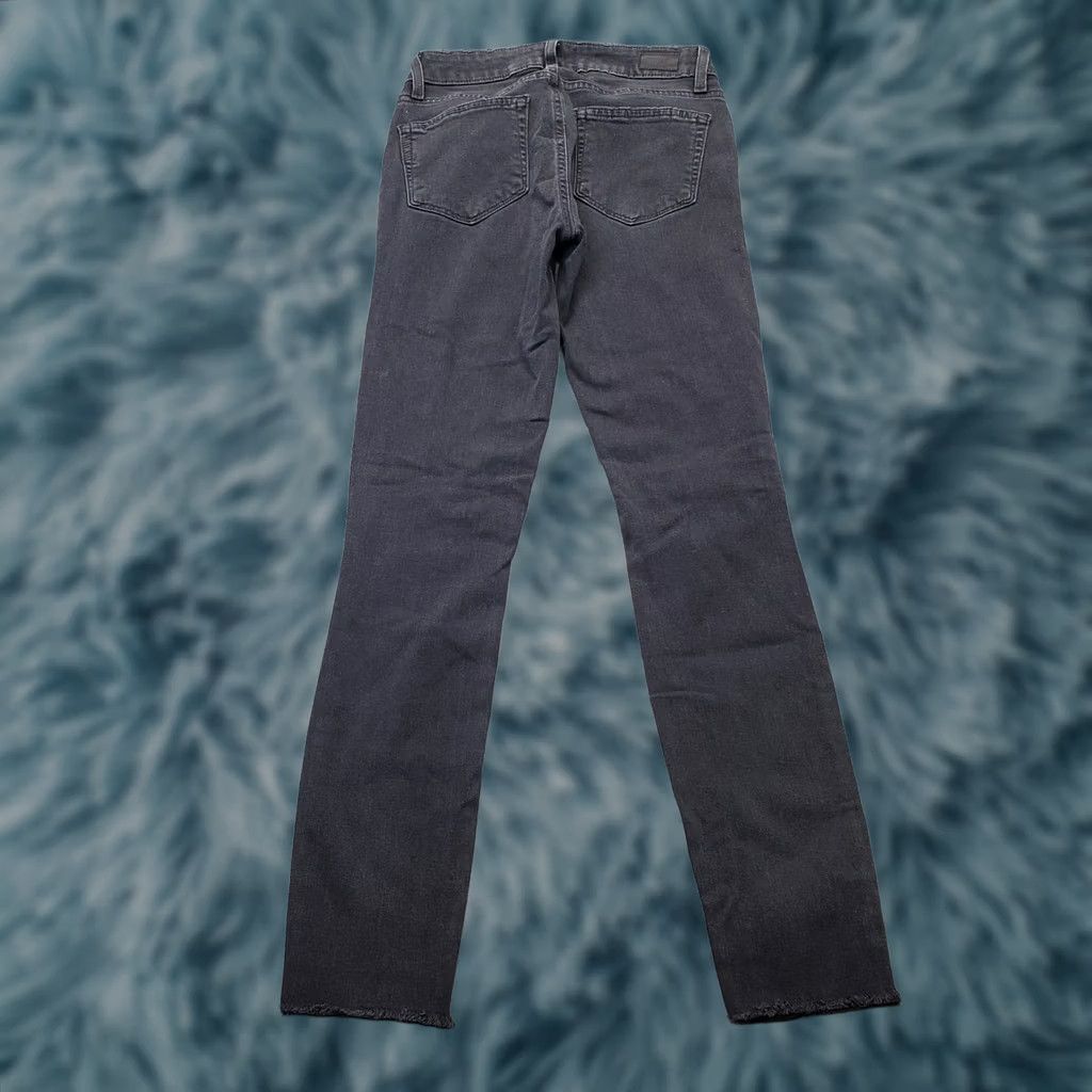 Paige Paige Verdugo Ankle Jeans Womens 24 Black Stretch Distressed Streetwear Raw Hem Jeans Size 42" / US 20 - 1 Thumbnail