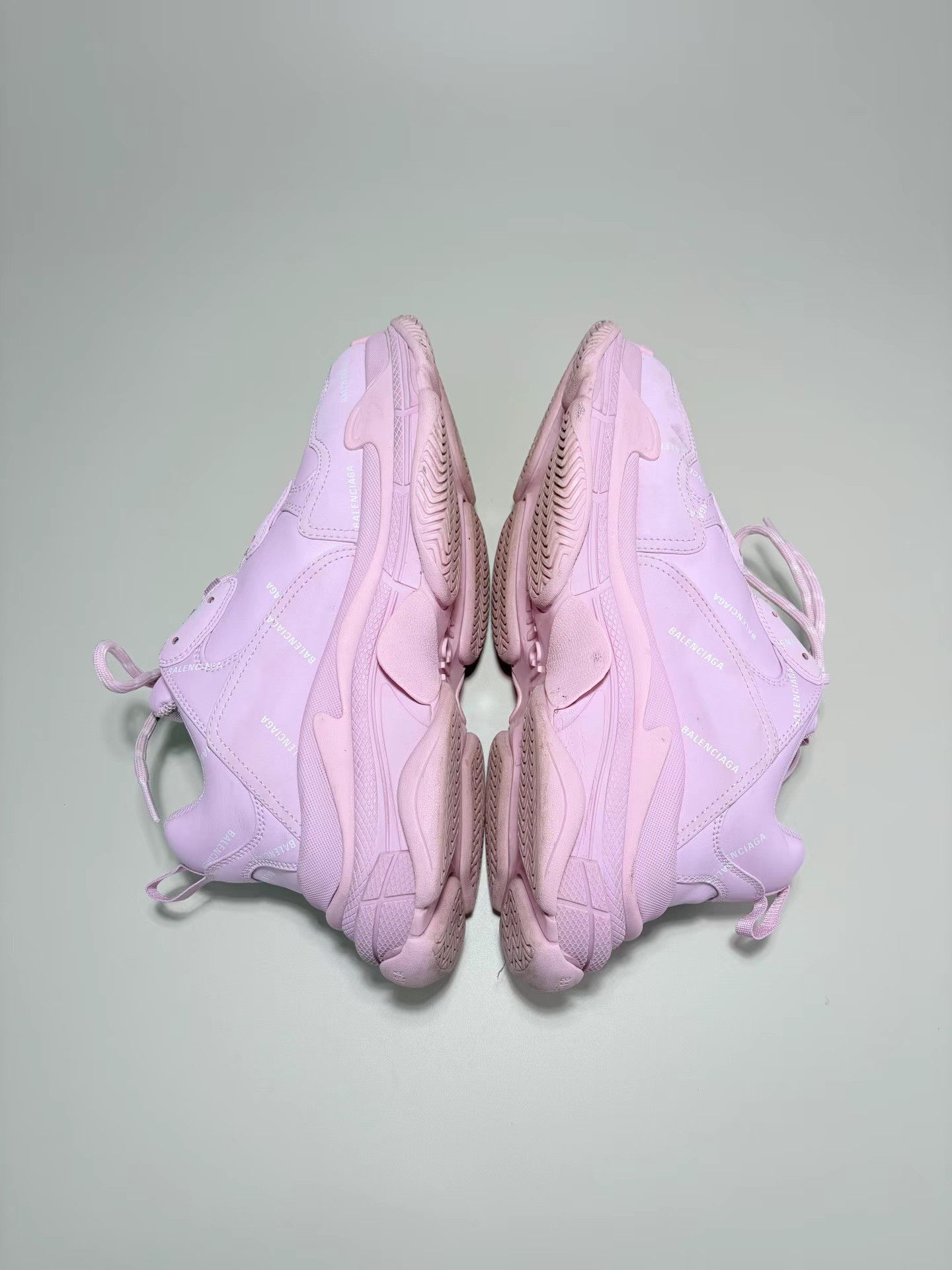 Balenciaga BALENCIAGA TRIPLE S Pink Logo Print Dad Sneakers K1 Size US 10 / EU 43 - 4 Thumbnail