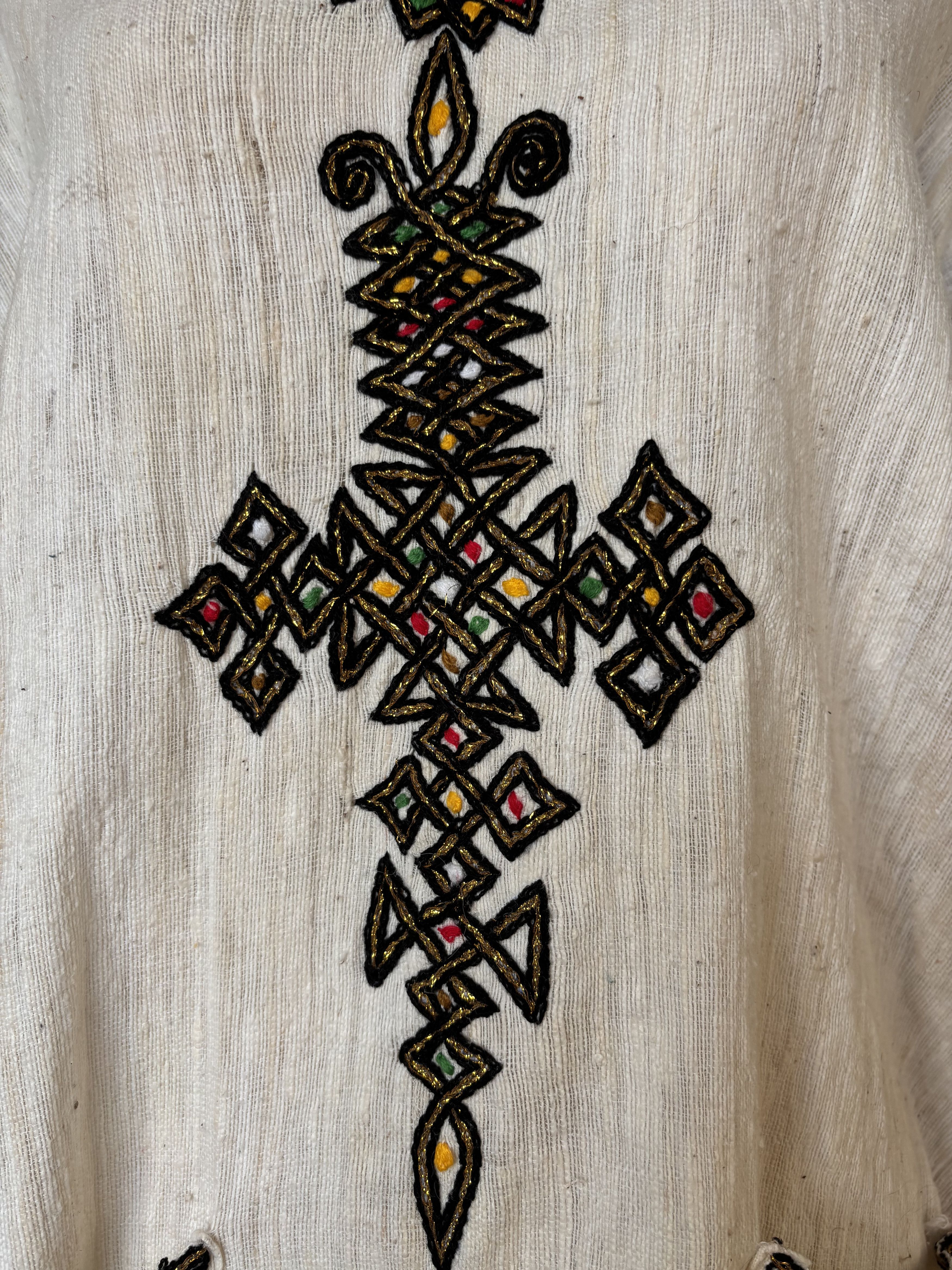 Handmade Handmade African Style Embroidered Cotton Shirt Size M / US 6-8 / IT 42-44 - 2 Thumbnail