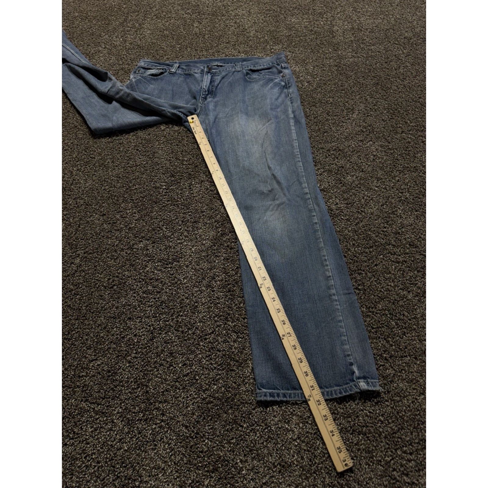 Denime Flypaper Jeans Main Selling Point Flypaper Jeans Straight Men 38 Blue Denim 38X32 Thick Stitch Vintage No Size US 38 / EU 54 - 7 Thumbnail
