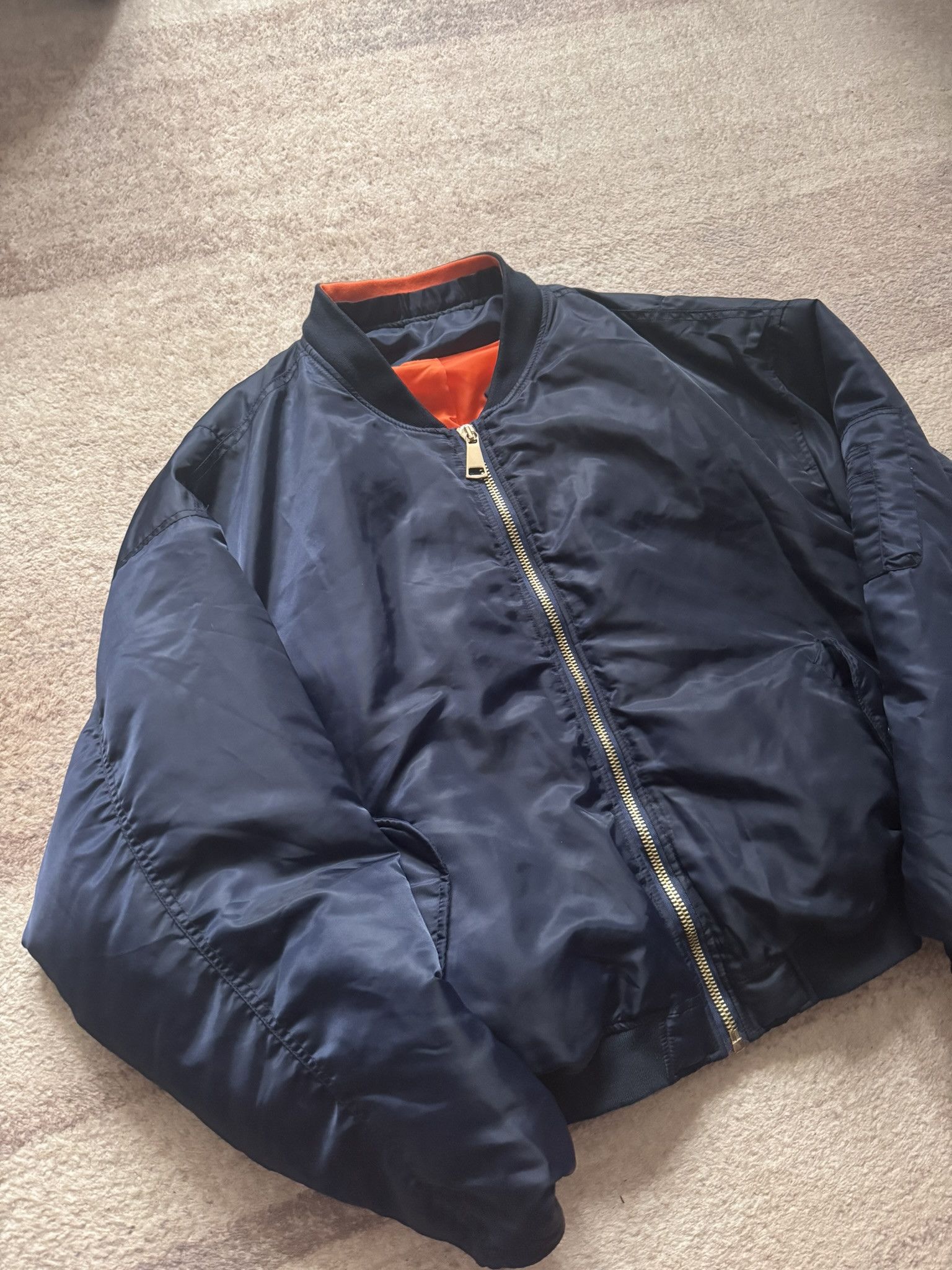 Vintage Vintage bomber jacket navy ma-1 pilot xxl swag Size US XXL / EU 58 / 5 - 2 Thumbnail