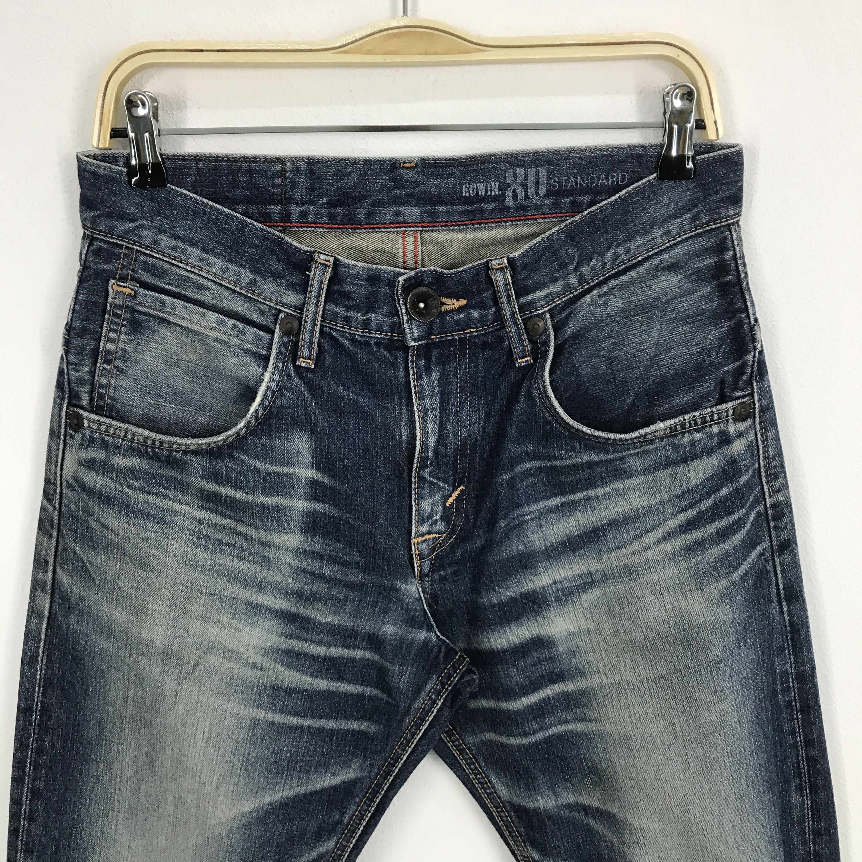 Japanese Brand Denim faded Edwin Japan distressed jean pants Size US 30 / EU 46 - 3 Thumbnail
