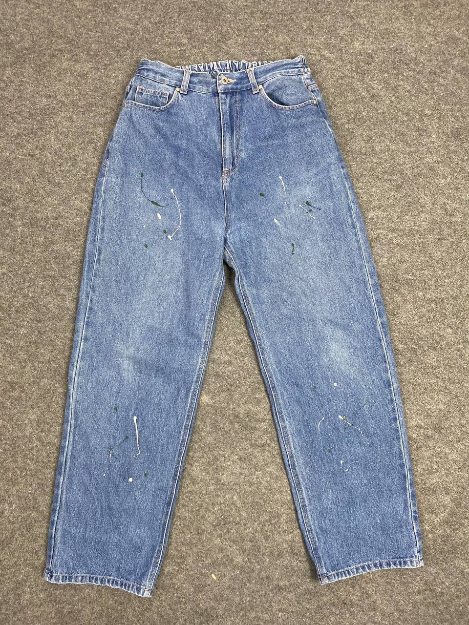 Japanese Brand double name distressed paint splatter highwaist denim Size US 30 / EU 46 - 7 Thumbnail