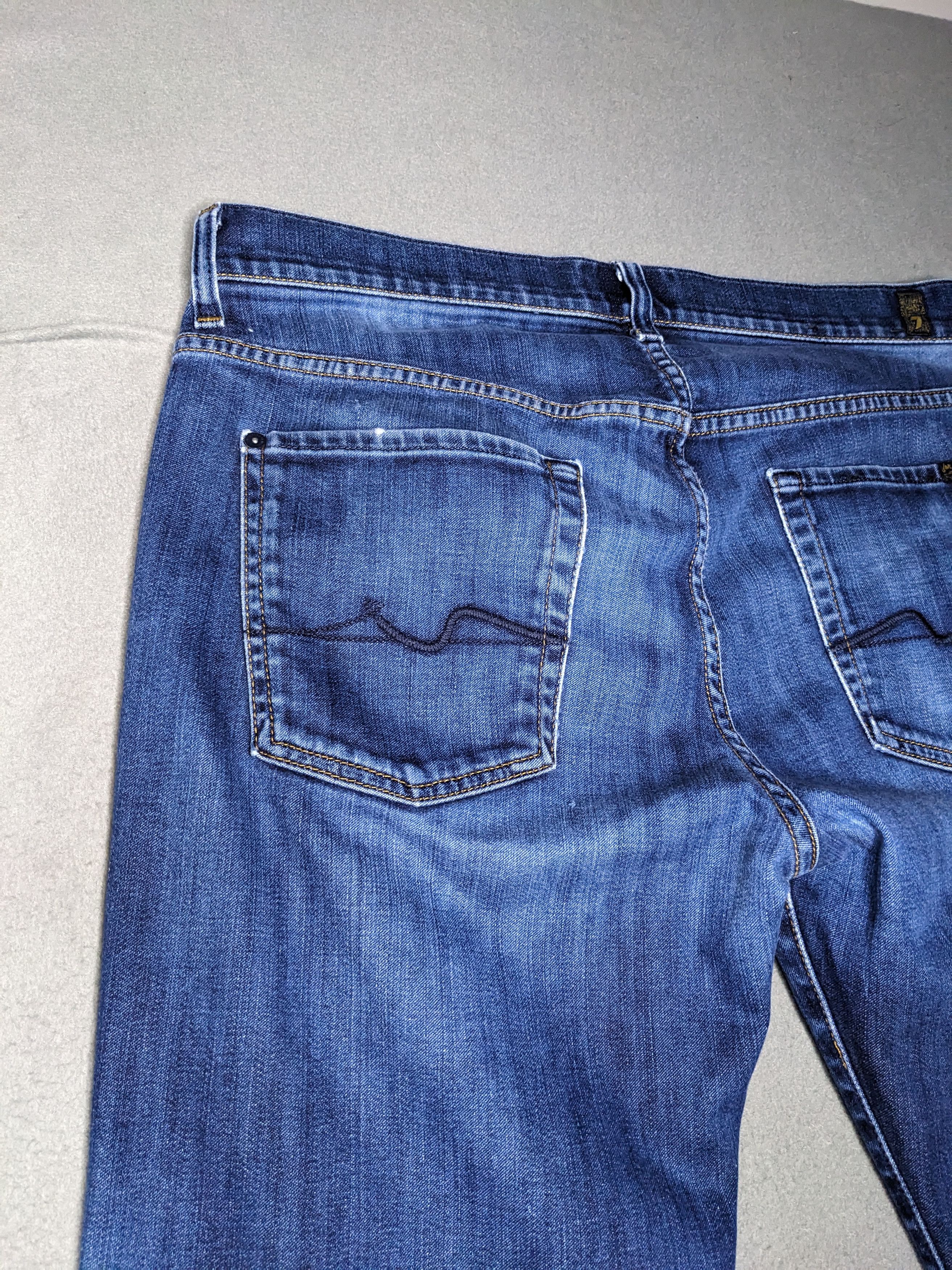 7 For All Mankind 7 For All Mankind Straight Luxe Performance Jeans 35x33 Size US 35 - 9 Thumbnail