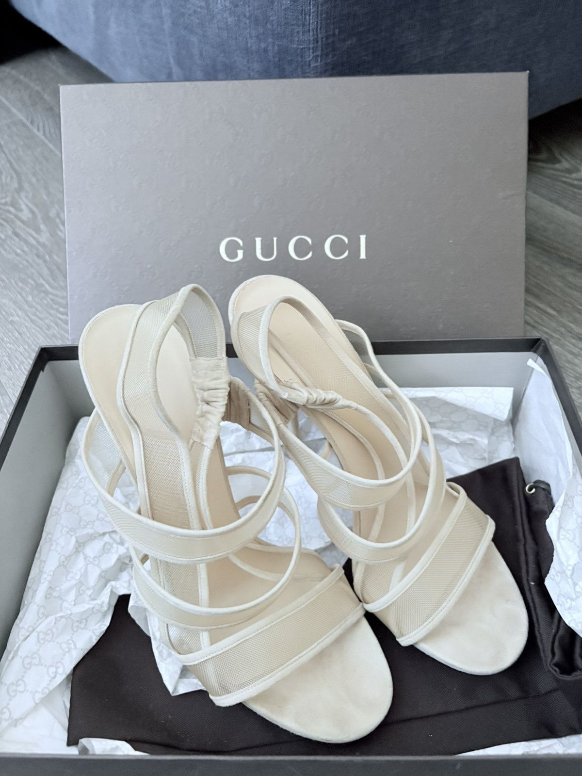 Gucci Gucci Nude Strapped Heels Size US 10 / IT 40 - 1 Thumbnail