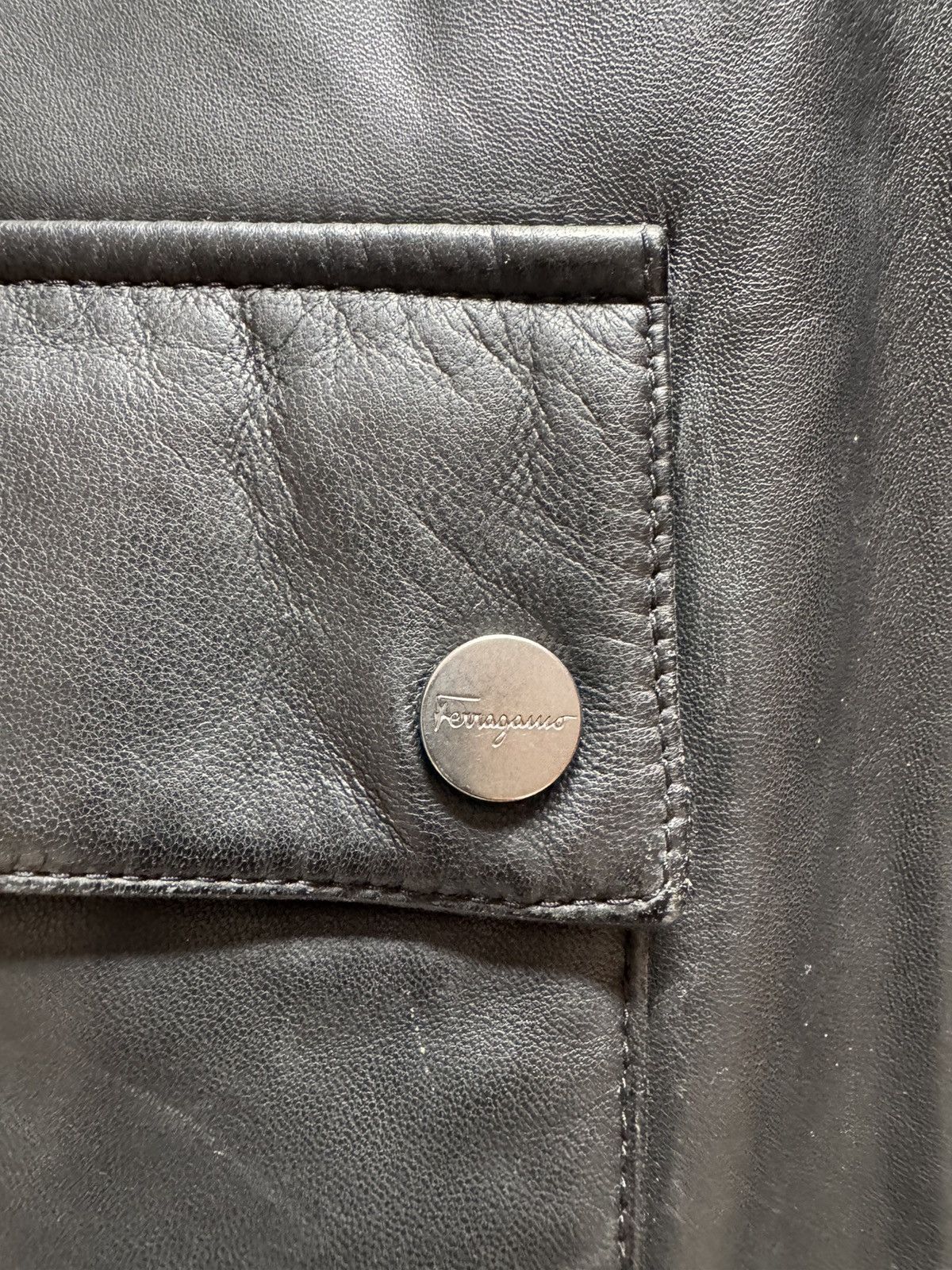 Salvatore Ferragamo Salvatore Ferragamo Leather Jacket Size US XL / EU 56 / 4 - 6 Thumbnail