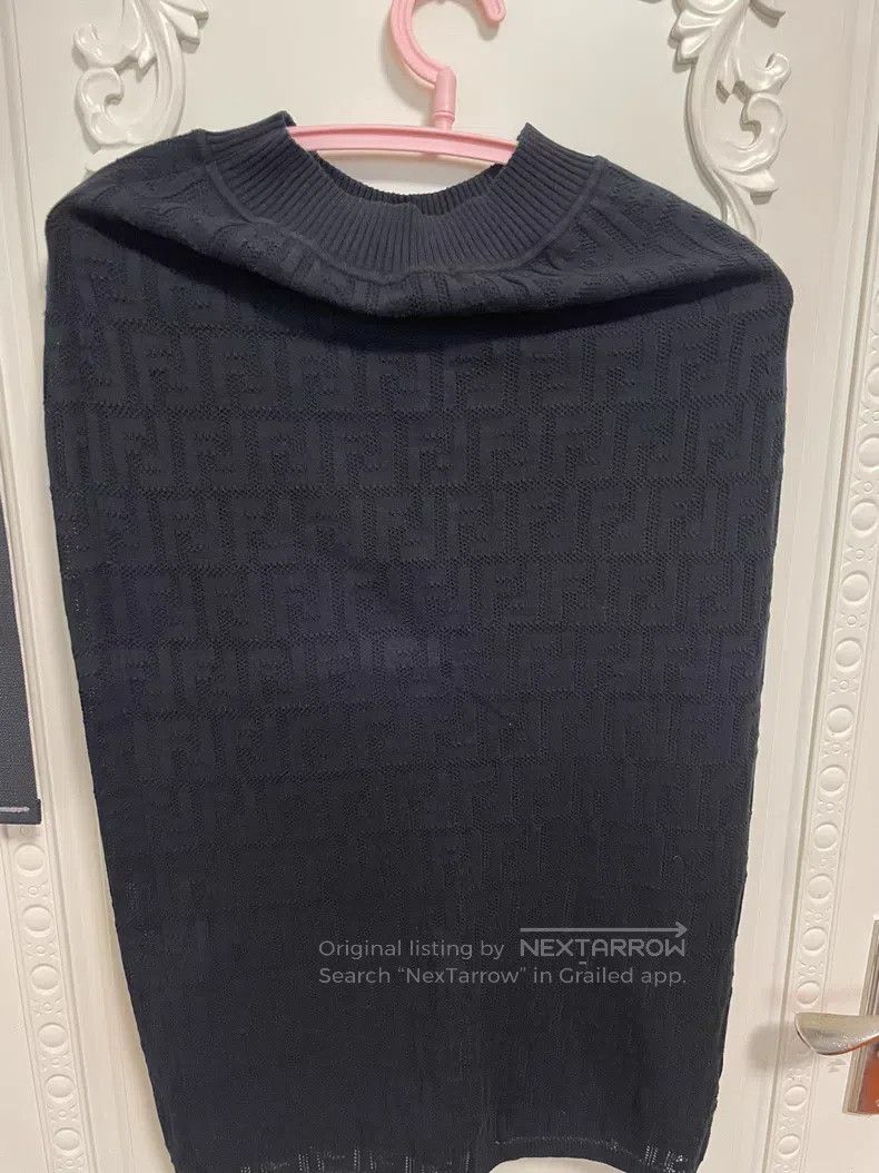 Fendi Fendi Black Double F Logo Knit Skirt Size 26" / US 2 / IT 38 - 4 Thumbnail