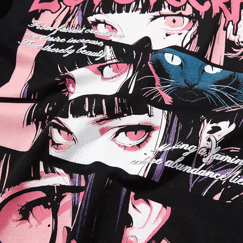 Vintage Japanese Retro Anime Print T-Shirt Size US M / EU 48-50 / 2 - 3 Thumbnail