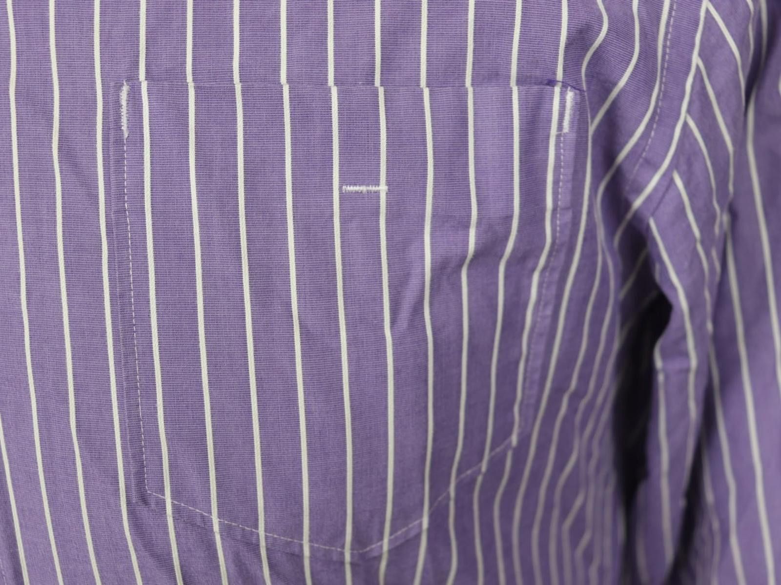 Designer Boggi Milano Purple White Striped Shirt Size M Size US M / EU 48-50 / 2 - 3 Thumbnail