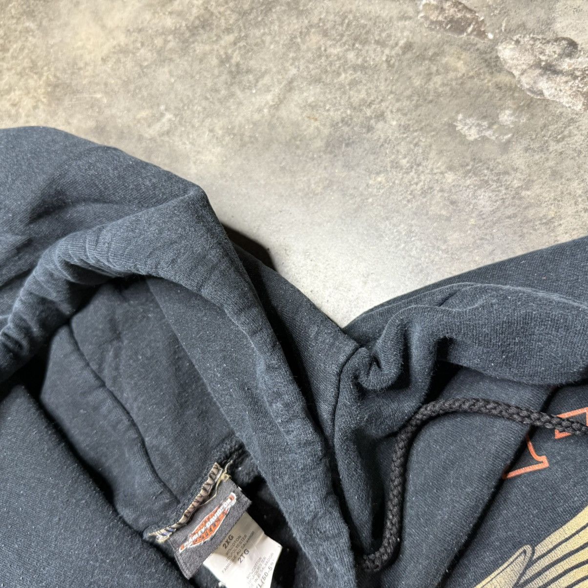Harley Davidson vintage harley davdison baggy biker faded black hoodie Size US XXL / EU 58 / 5 - 5 Thumbnail