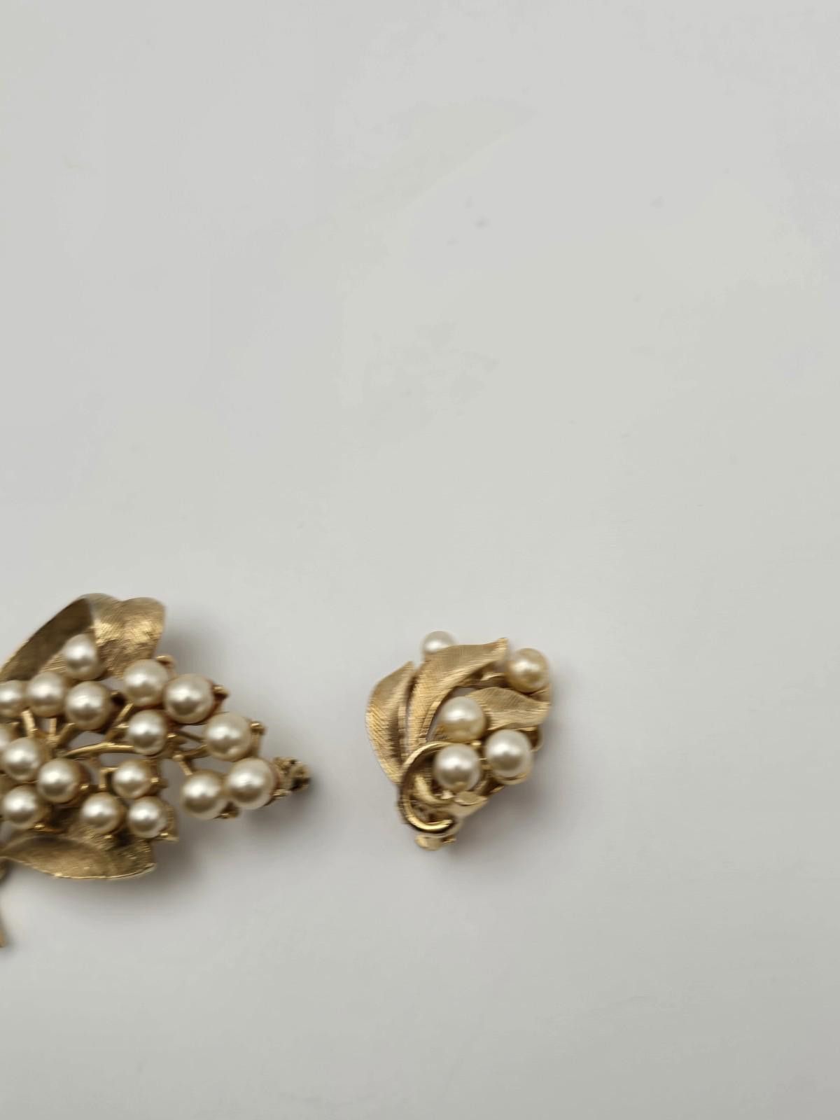 Other Vintage Lisner Faux Pearl Brooch & Earring Set Size ONE SIZE - 4 Thumbnail