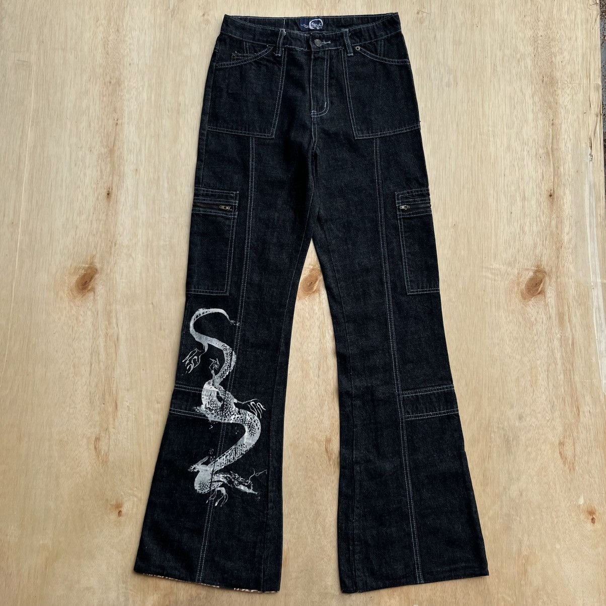 GOUK CARGO SUKAJAN FLARED DENIM