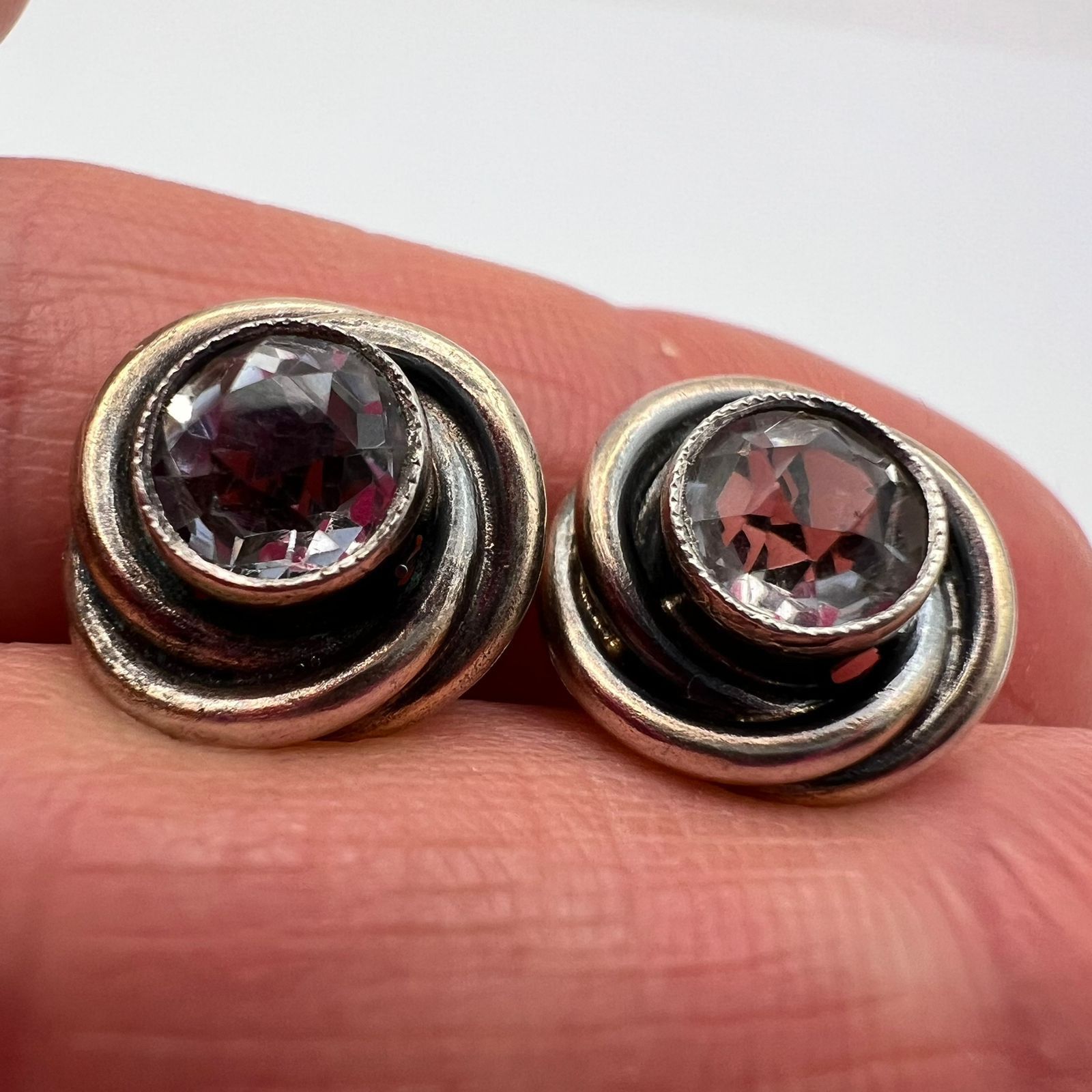 Vintage Vintage 875 Silver Soviet Cufflinks Rock Crystal Spiral Men Size ONE SIZE - 5 Thumbnail