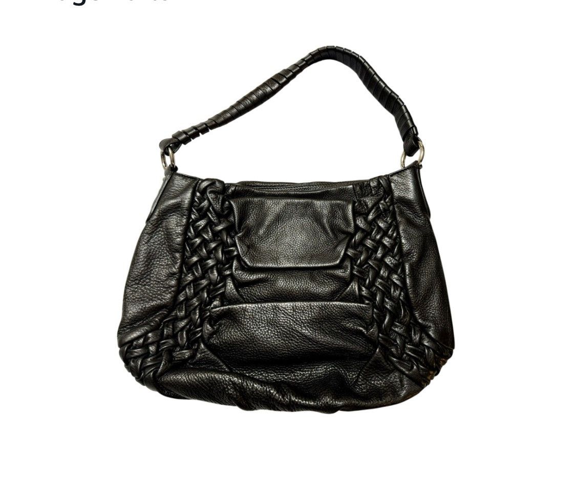 Other Tosca Blu Black Genuine Leather Braided Shoulder Bag - Italy Size ONE SIZE - 2 Thumbnail