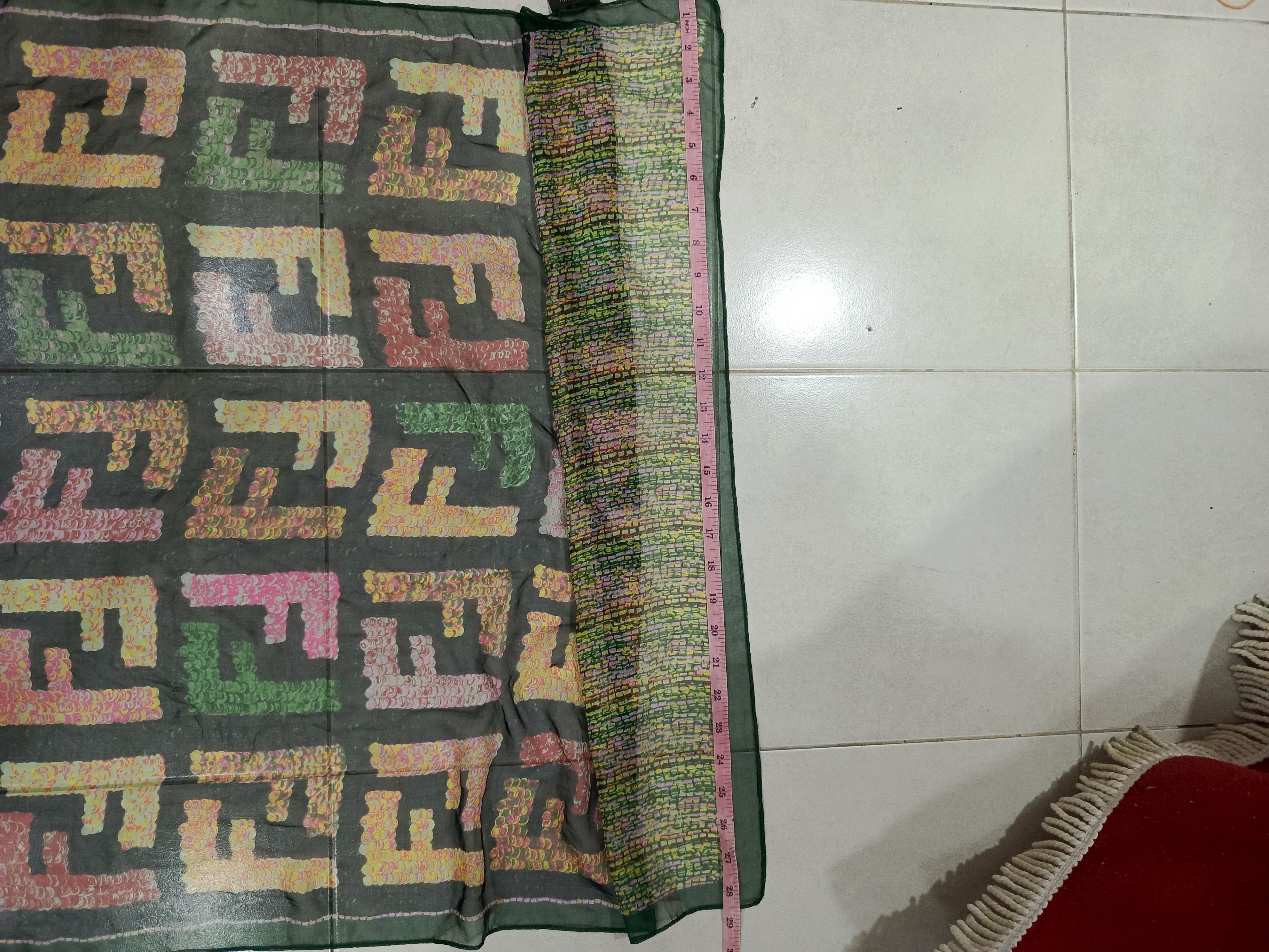 Fendi Fendi FF logo silk scarf. Size ONE SIZE - 17 Thumbnail