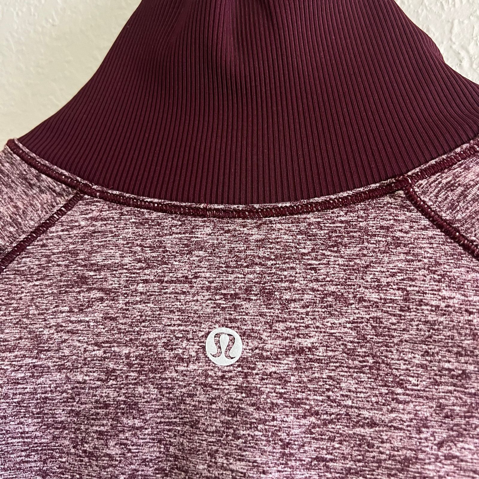 Lululemon Lululemon Women Always Alert 1/2 Zip Heathered Garnet Sz 8 Size M / US 6-8 / IT 42-44 - 10 Thumbnail