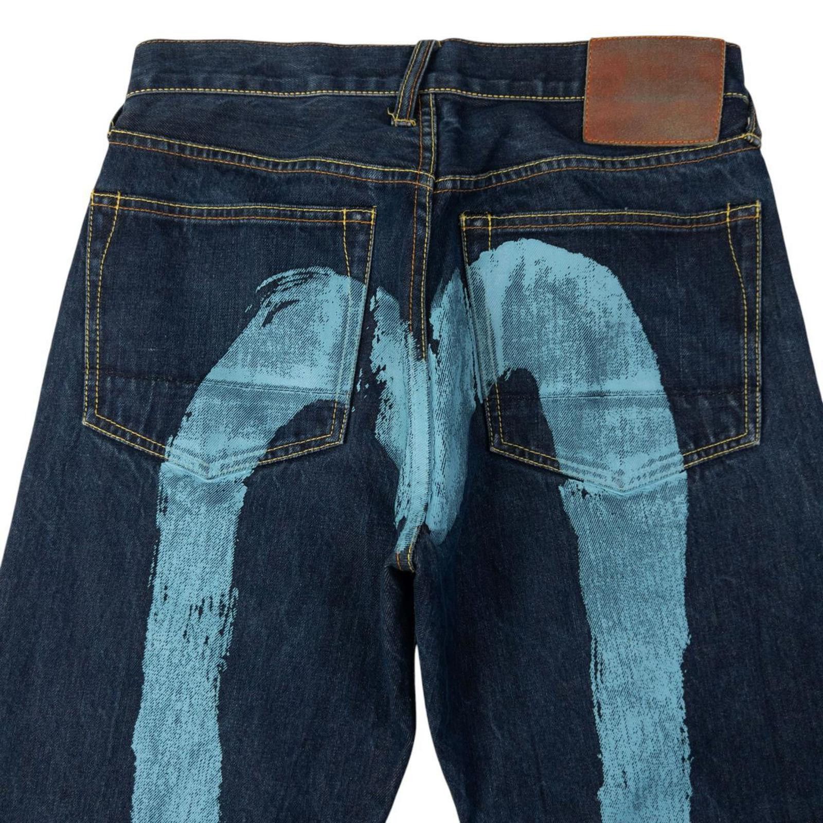 Evisu Vintage Evisu Painted Daicock Japanese Denim Jeans Size W31 Size US 31 - 2 Thumbnail