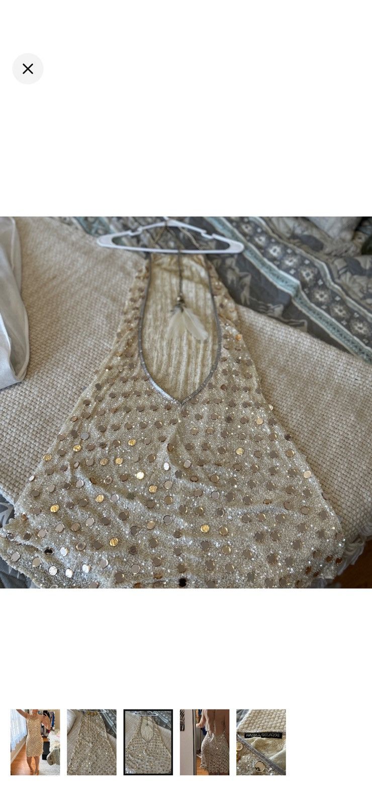 Other (Limited Edition) Kaisa de Gelaque Gold Embellishment Midi Size S / US 4 / IT 40 - 4 Thumbnail
