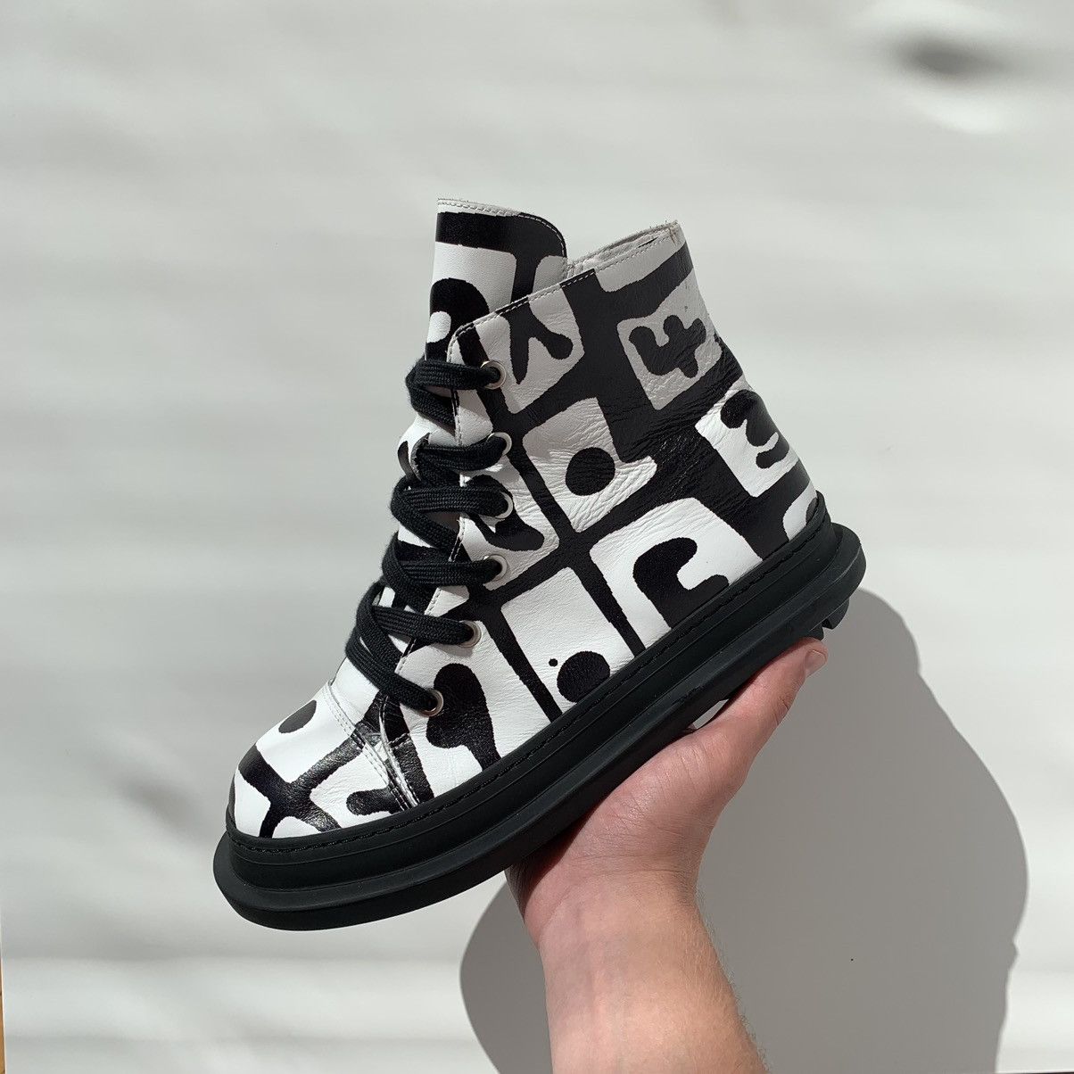 image of Rundholz Black Label Boots White / Black in Black White, Women's (Size 7)