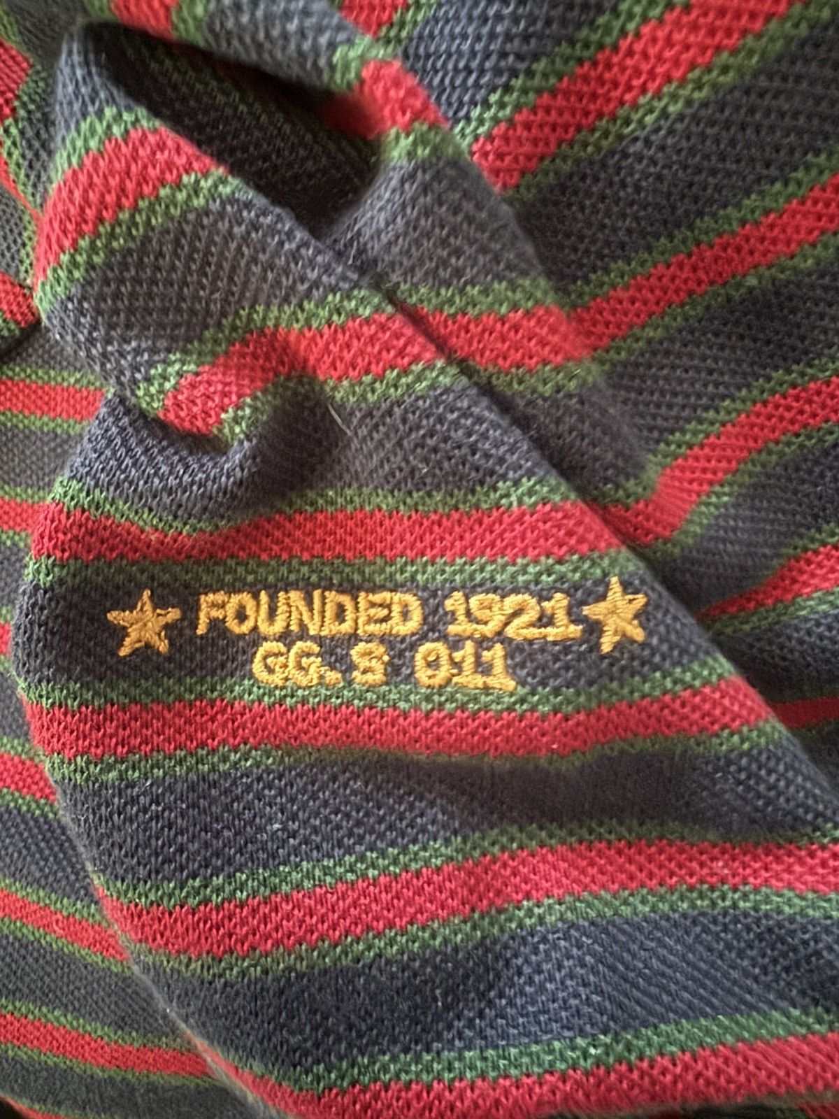 Gucci RARE Gucci striped polo with vintage logo Size US L / EU 52-54 / 3 - 9 Thumbnail
