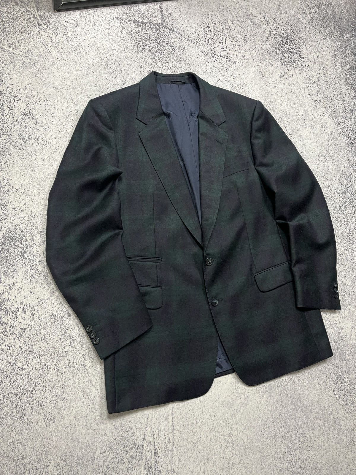 Burberry × Vintage Vintage Burberrys 90’s Wool Blazer Plaid Jacket Nova Check Size US L / EU 52-54 / 3 - 5 Thumbnail