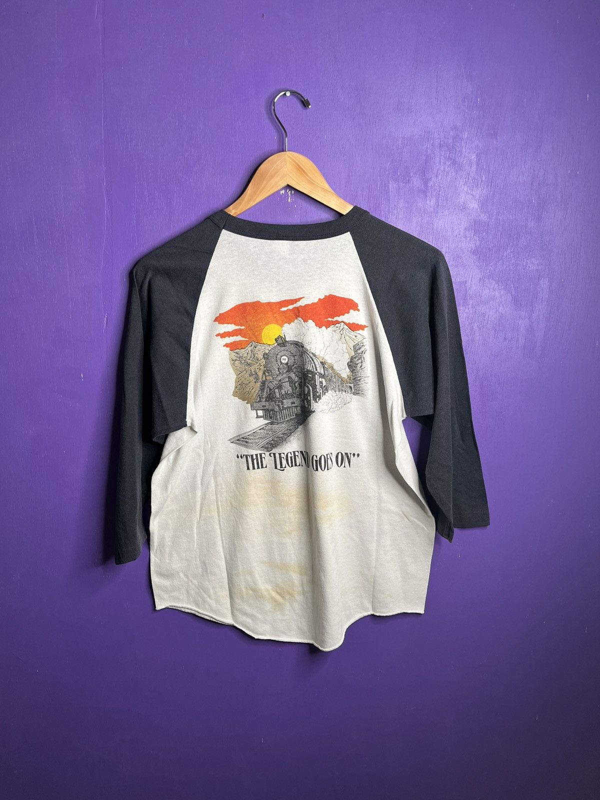 Band Tees × Vintage Vintage 80s Merle haggard road show raglan tour tee Size US M / EU 48-50 / 2 - 2 Thumbnail