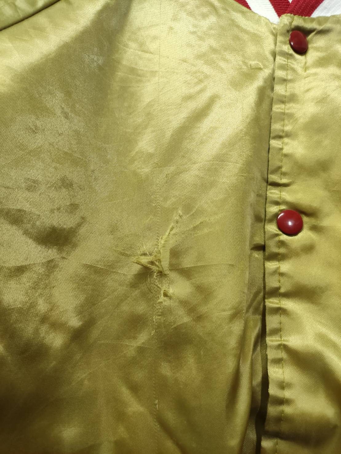 NFL Vtg 90's NFL San Francisco 49ers USA Satin Bomber Jacket Size US L / EU 52-54 / 3 - 6 Thumbnail