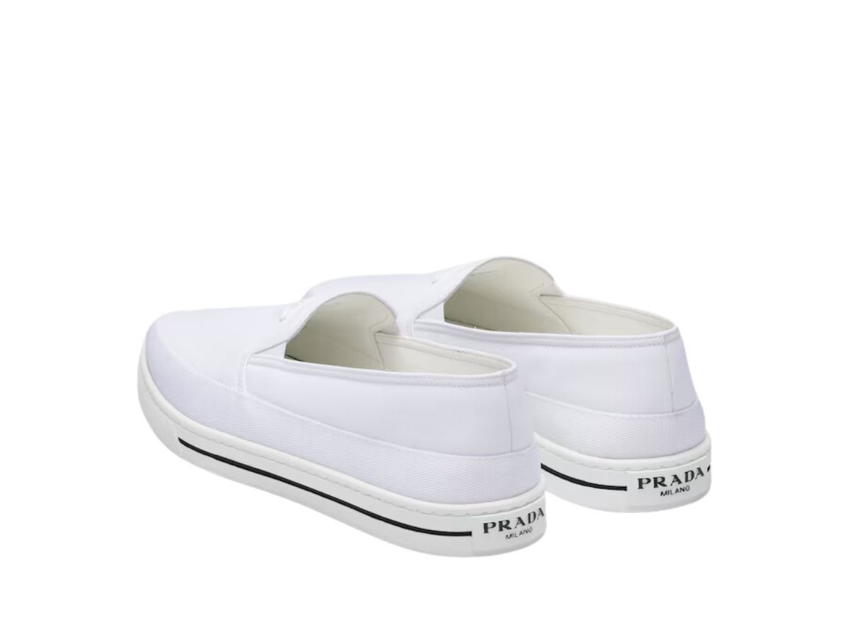 Prada o1srvl11e0226 Re-Nylon Slip-On Sneakers in White Size US 8 / EU 41 - 3 Thumbnail