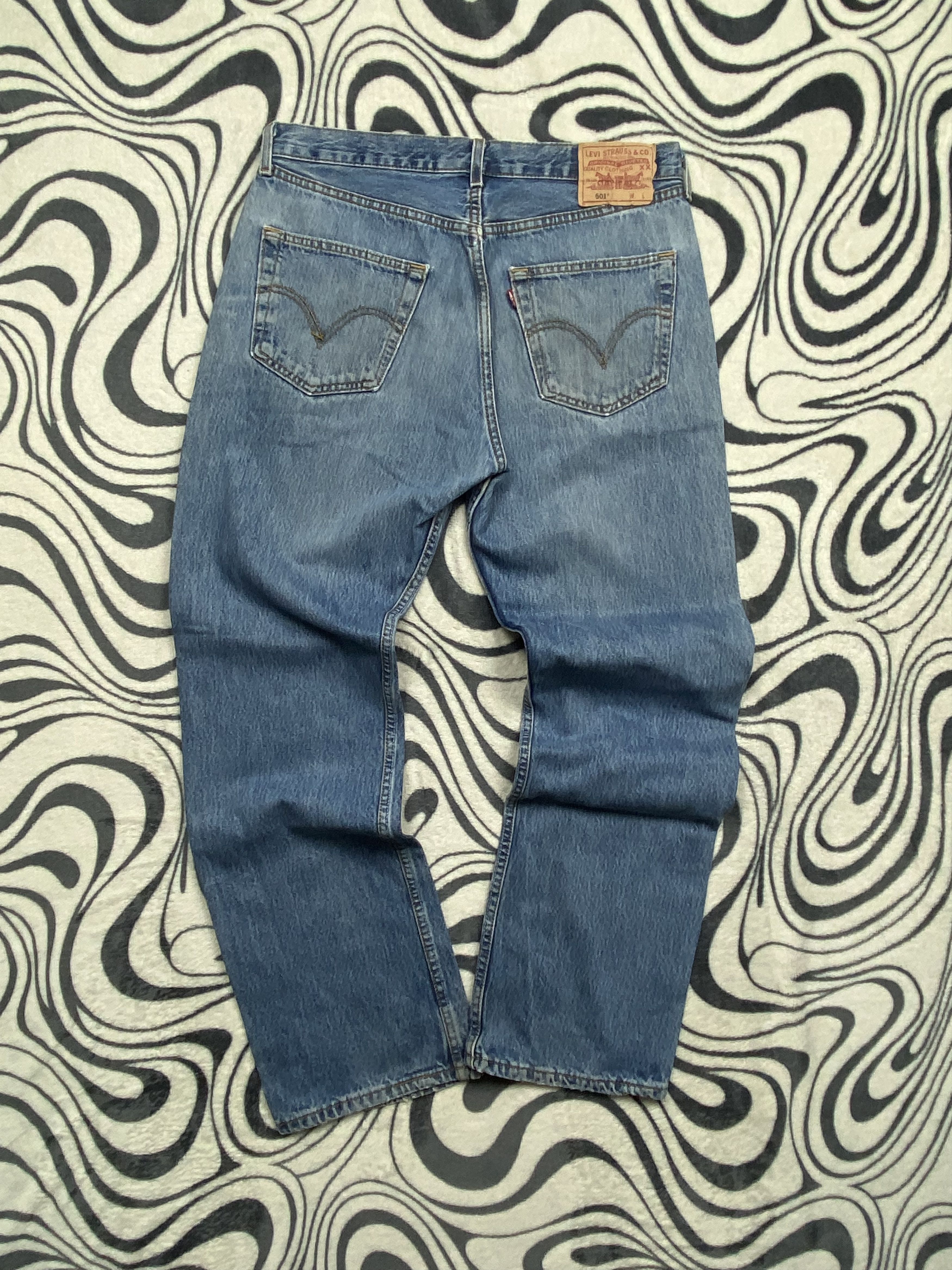 Levi's Levis 501 Blue Denim Pants Jeans Size US 33 - 1 Thumbnail