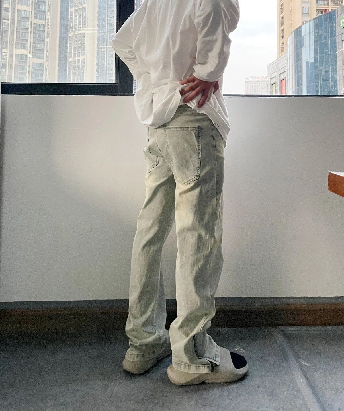 Japanese Brand × Vintage Streetwear retro y2k jeans distressed plain trousers 90’s Size US 30 / EU 46 - 6 Thumbnail