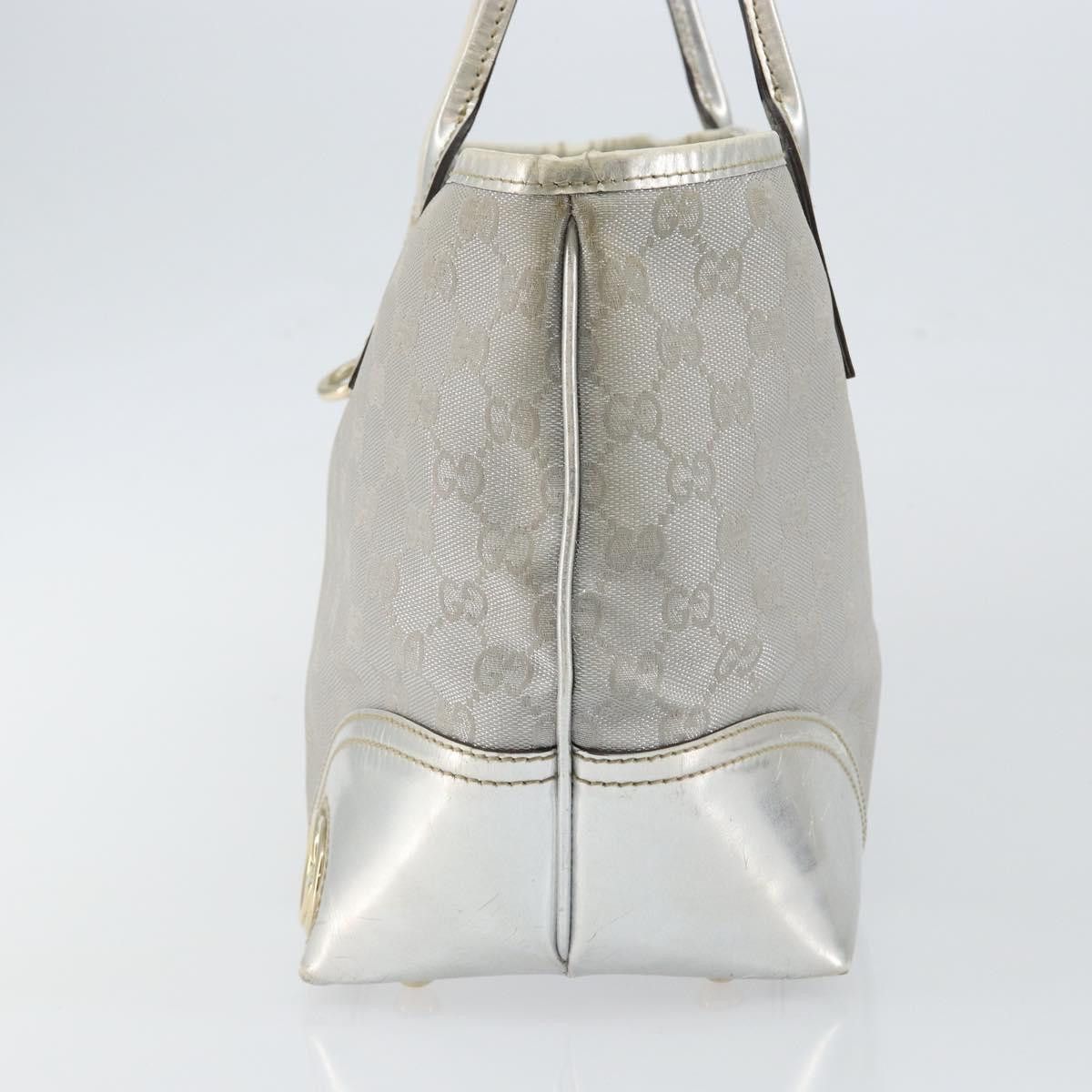Gucci GUCCI GG Canvas Tote Bag Silver Gold Size ONE SIZE - 5 Thumbnail