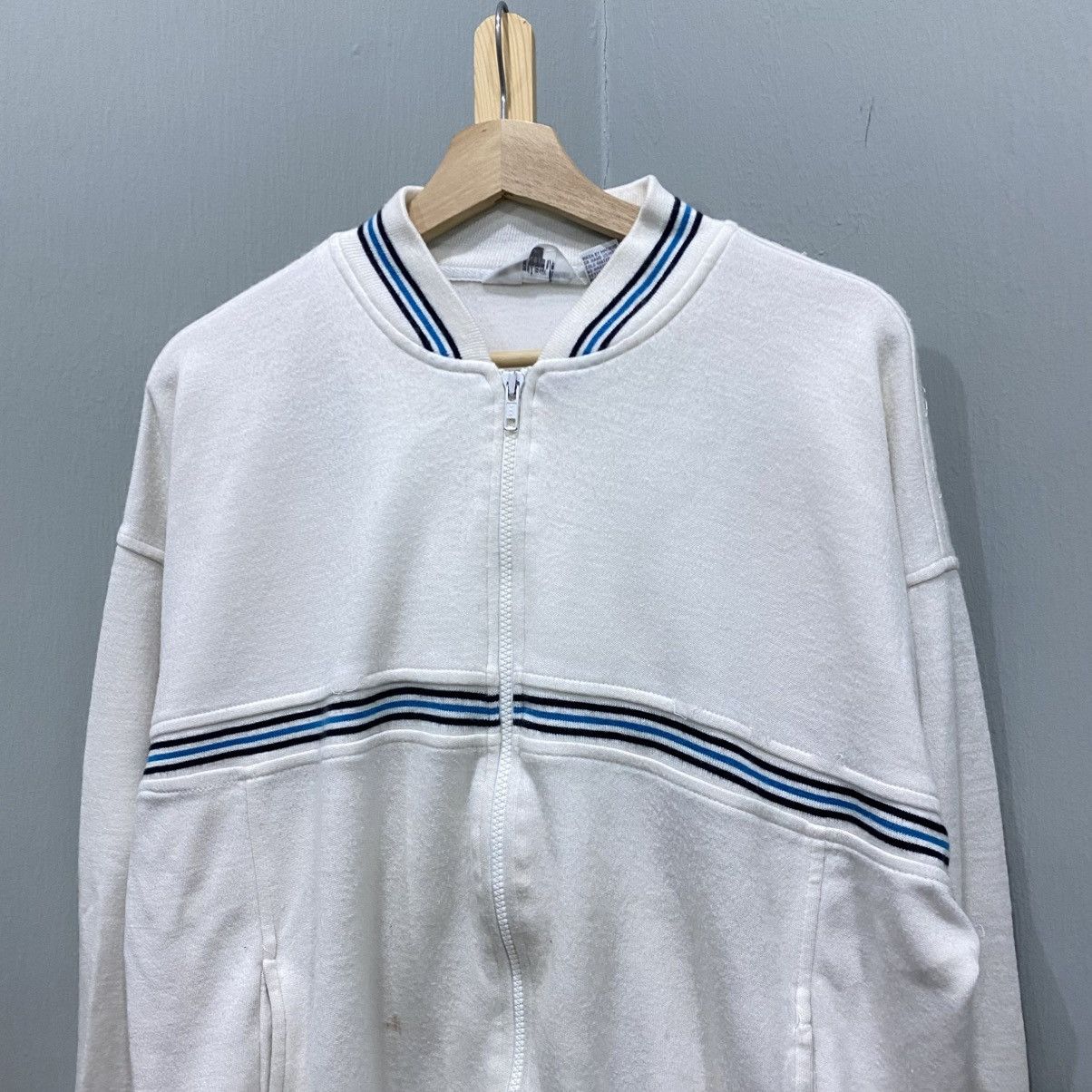 Christian Dior Monsieur Vintage Christian Dior Monsieur Striped Track Jacket White Size US XL / EU 56 / 4 - 3 Thumbnail