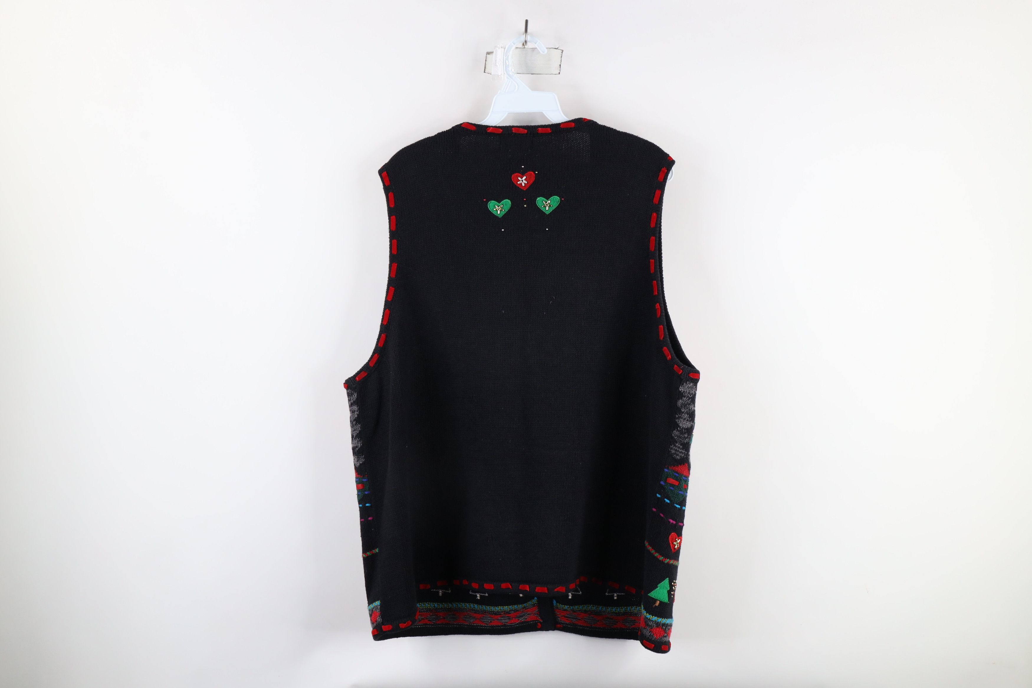 Vintage Vintage 90s Streetwear Flower Knit Cardigan Sweater Vest Size XL / US 12-14 / IT 48-50 - 11 Thumbnail