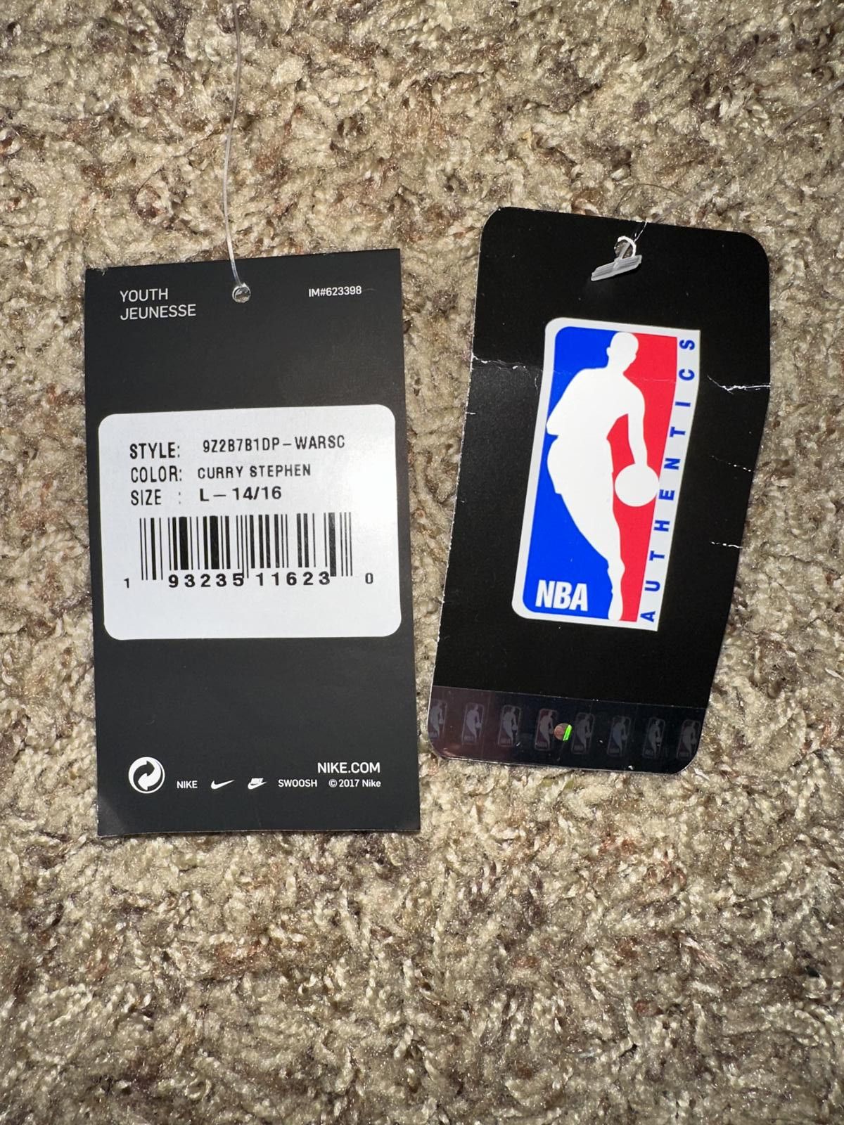 Nike Jordan Kids Boy’s NBA Warriors Curry 2019 NBA All-Star Game Swingman Jersey Size L / US 10 / IT 46 - 10 Thumbnail