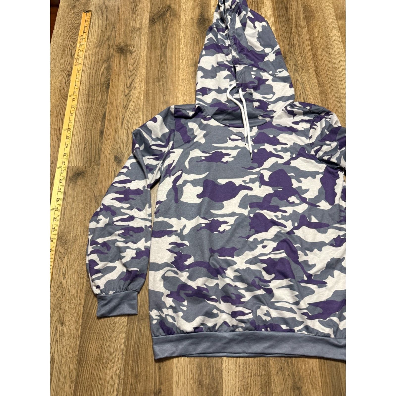 Vintage Misslook Hoodie Women’s Size S Pullover Camouflage Purple Gray White Long Sleeve Casual Activewear Knit Pullover Mens Womens Girls Boys Size S / US 4 / IT 40 - 3 Thumbnail