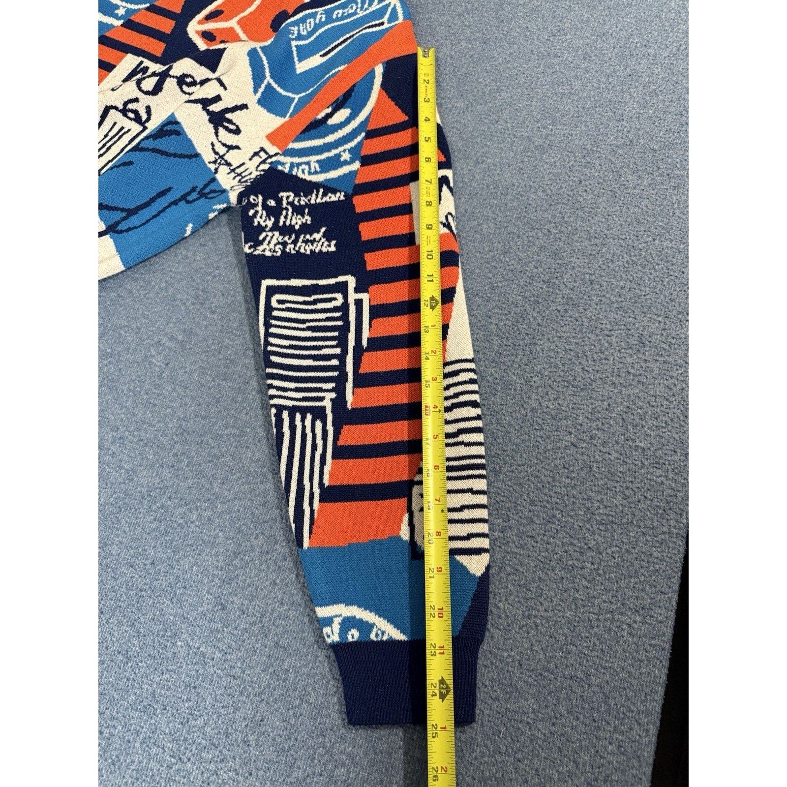 Majestic Majestik Sweater - City Graphic - Dark Blue - SW2238 Size L Size L / US 10 / IT 46 - 5 Thumbnail