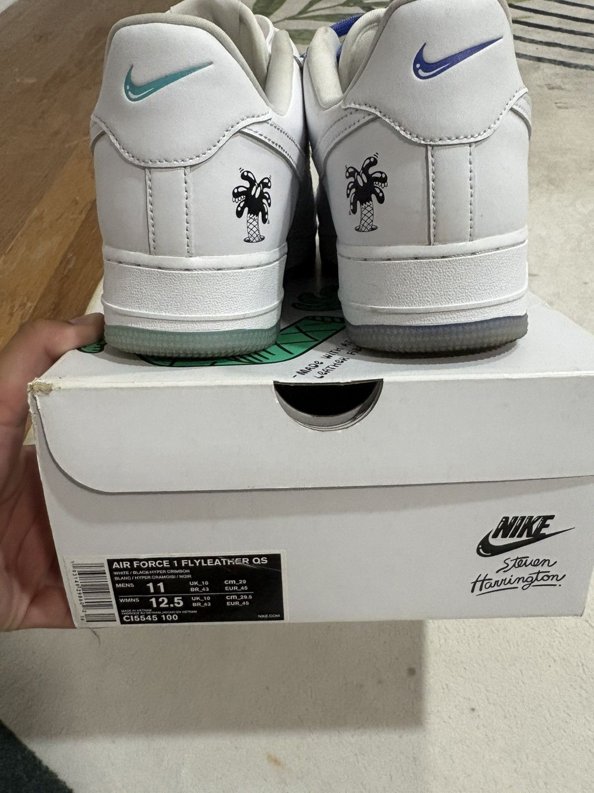 Nike Nike Air Force 1 x Steve Harrington Earth day Size 11 Size US 11 / EU 44 - 3 Thumbnail