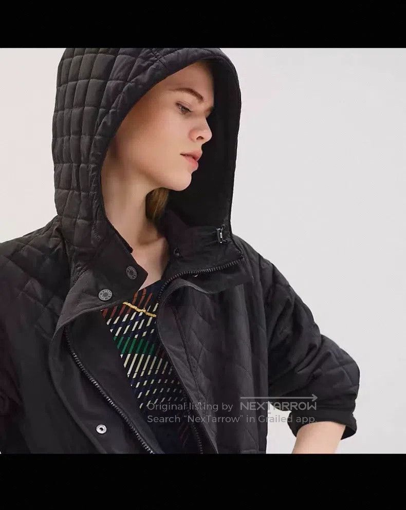 Hermes Hermes Black Lightweight Comfortable Quilted Hooded Thin C Size XS / US 0-2 / IT 36-38 - 6 Thumbnail