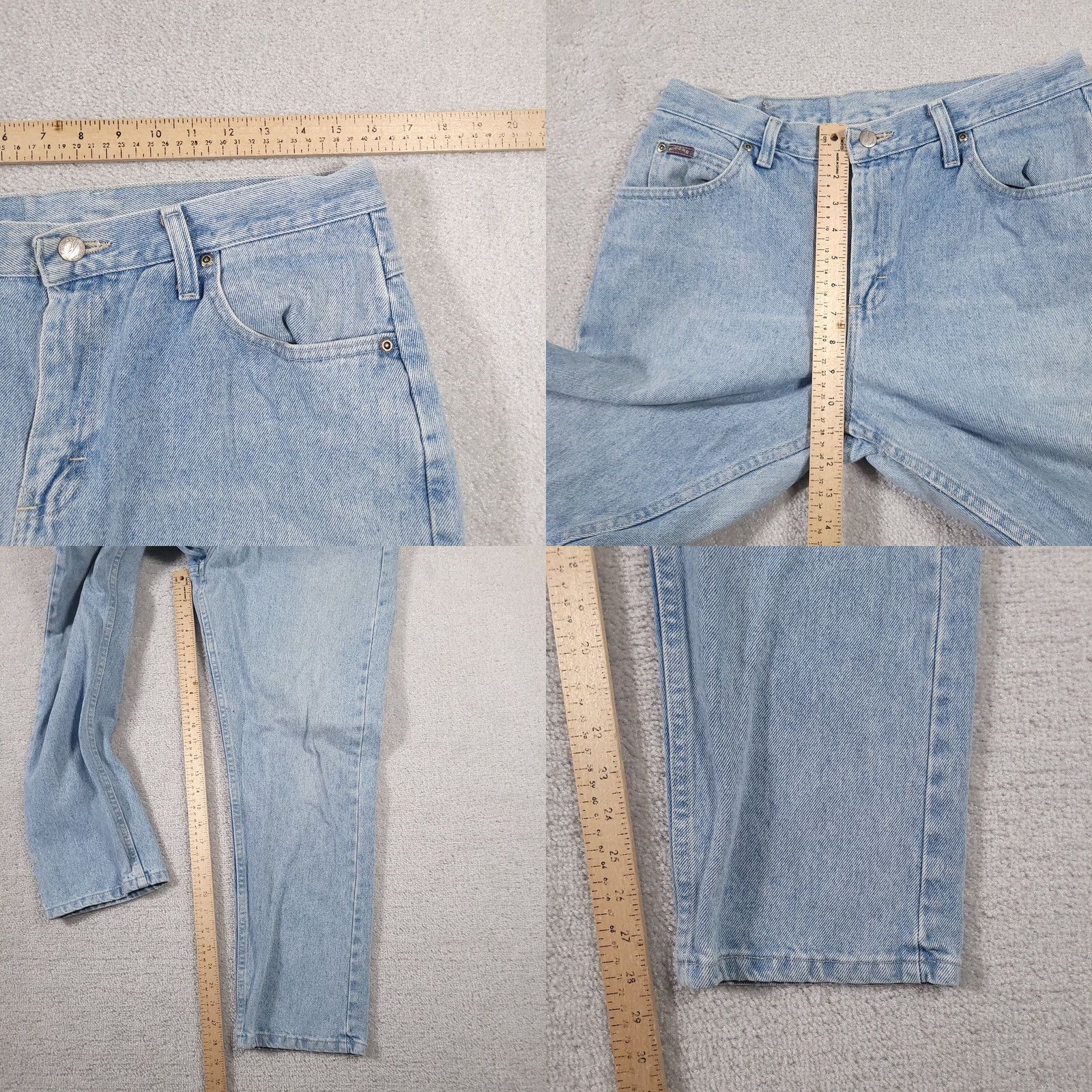 Lee Vtg Lee Riders Jeans Women's 12P Petite Classic Fit Denim Tapered Leg Light Wash Jeans Size 34" / US 12 / IT 48 - 8 Thumbnail