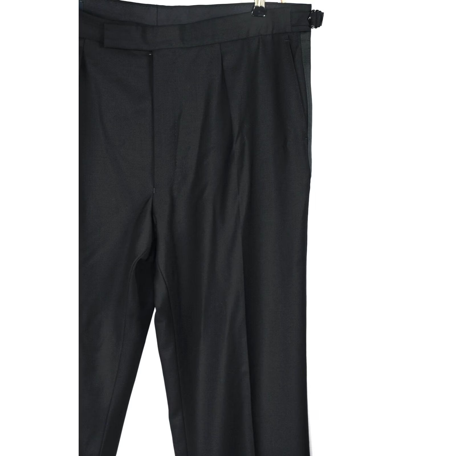 Gieves & Hawkes Gieves & Hawkes Wool Trousers with Stripes Men's 44R Black Wool Formal Pants Men 44R Vintage No (adjusted) Size US 44 / EU 60 - 7 Thumbnail