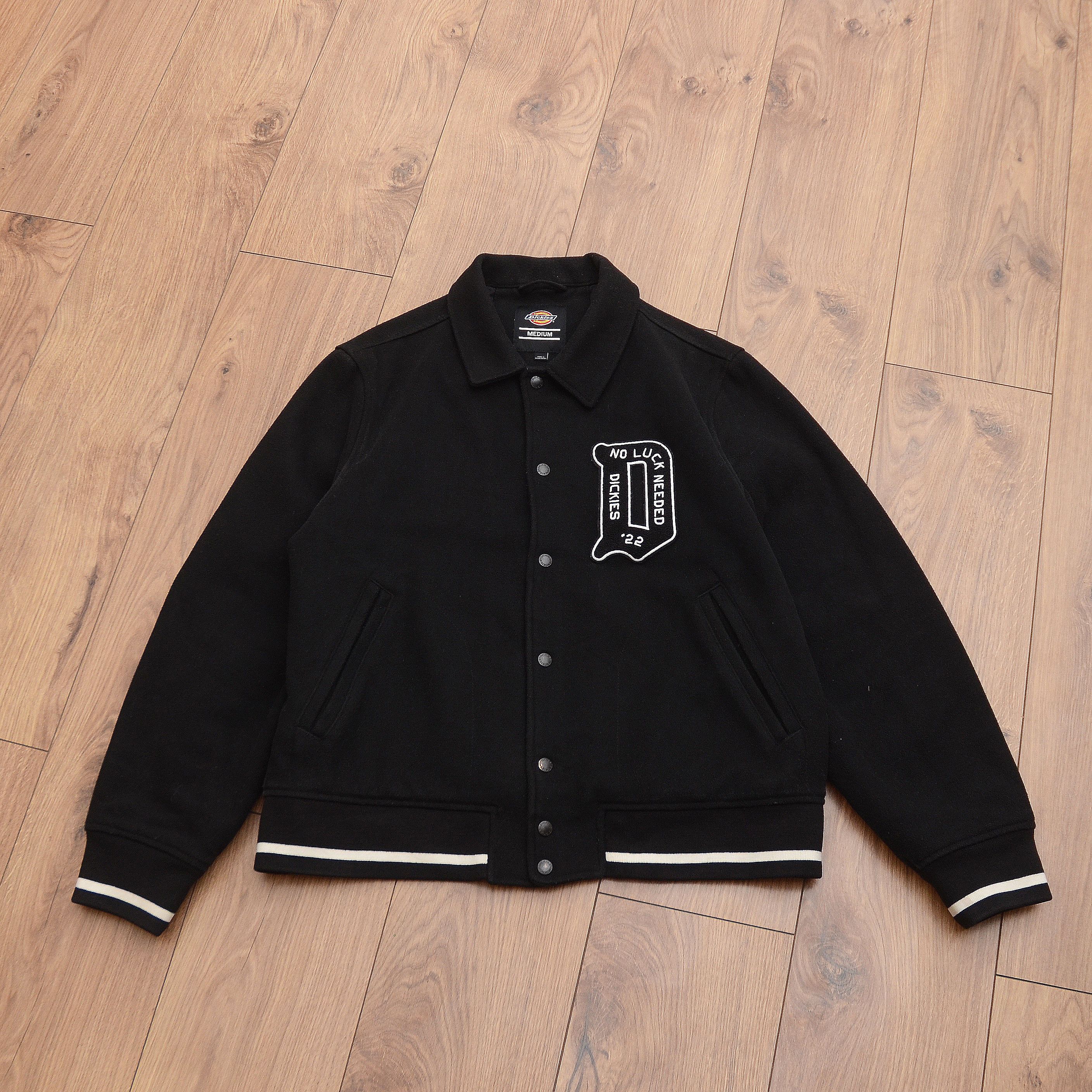 Dickies Dickies Union Springs Jacket Sz M Black Varsity Bomber Wool Size US M / EU 48-50 / 2 - 5 Thumbnail