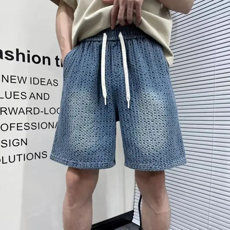 Japanese Brand Retro loose woven denim shorts Size US 32 / EU 48 - 6 Thumbnail